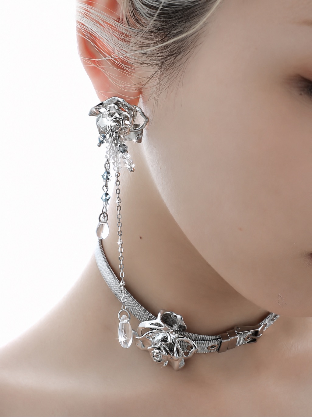 Ophelia’s Tear Crystal Dangle Earrings